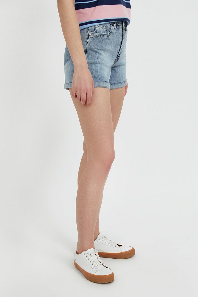 Шорты джинсовые женские, Модель S21-15012, Фото №3