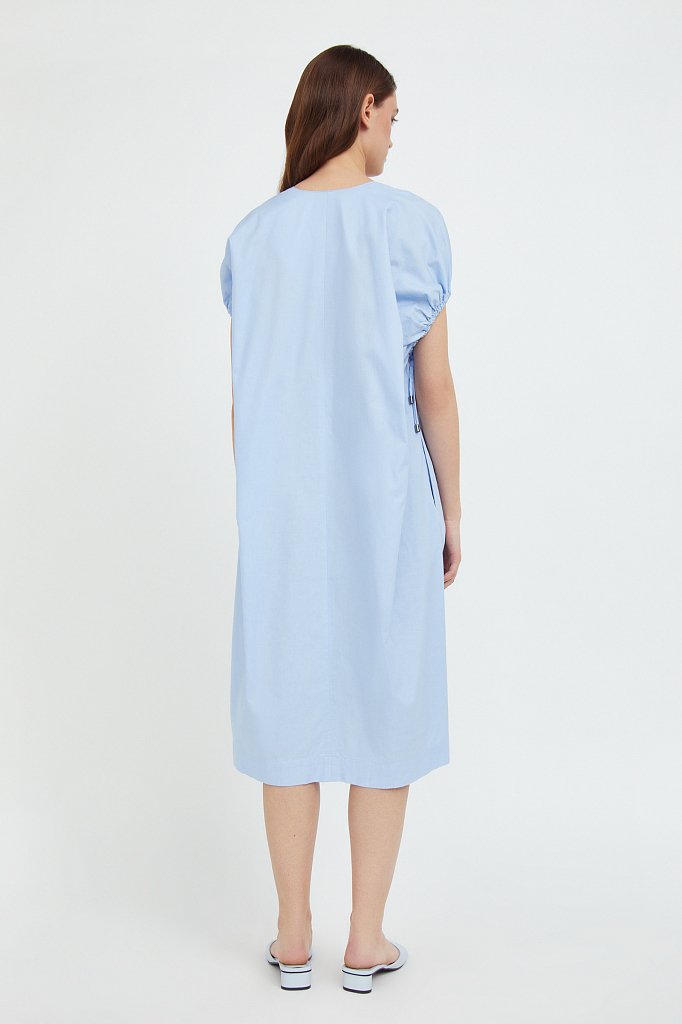 Платье прямого кроя из хлопка, Модель S21-11081, Фото №3