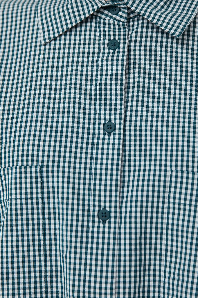 Хлопковая рубашка в клетку, Модель S21-14053, Фото №5