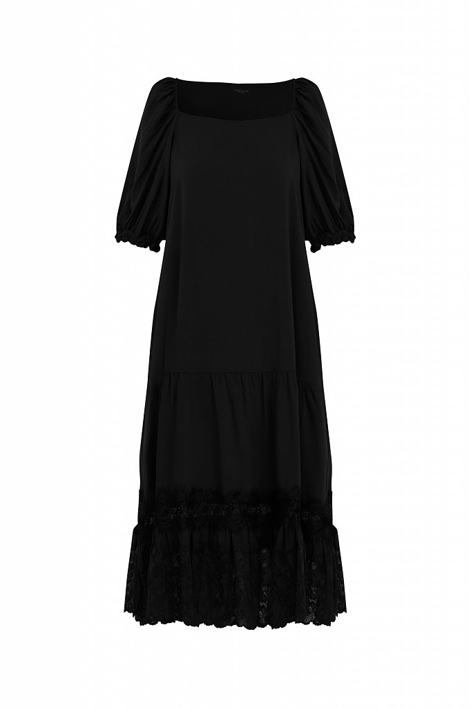 Платье свободного кроя с кружевом, Модель S21-110108, Фото №7