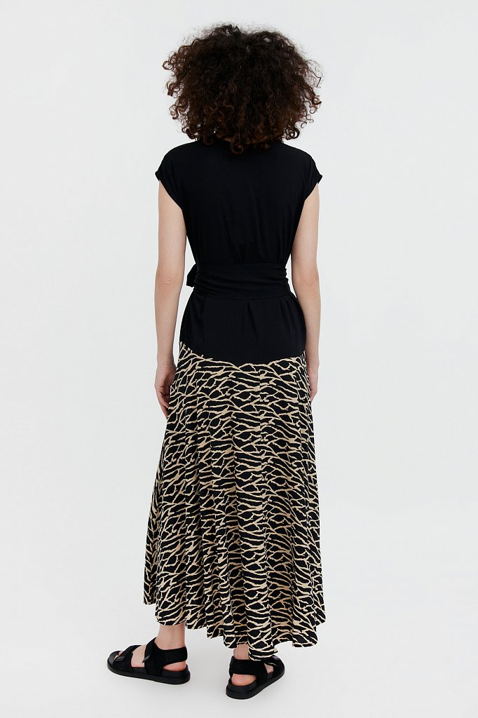 Комбинированное платье из вискозы, Модель S21-14003, Фото №4