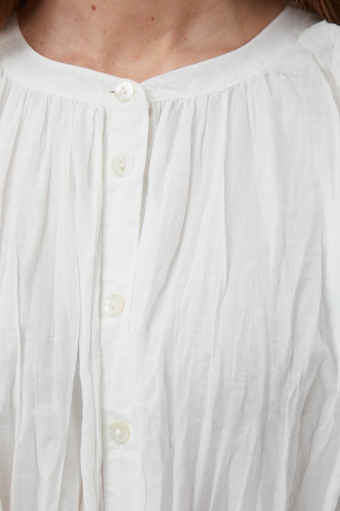 Удлиненная хлопковая блузка, Модель S21-110100, Фото №6