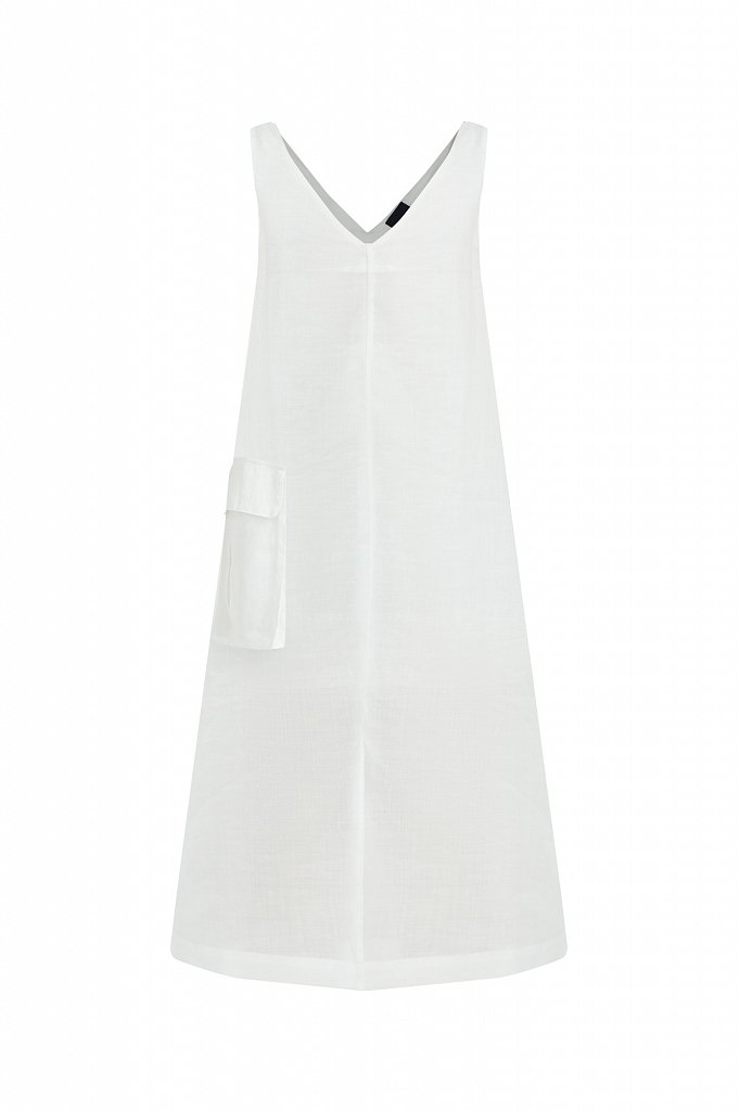Платье прямого кроя из натуральной ткани рами, Модель S21-110115, Фото №7