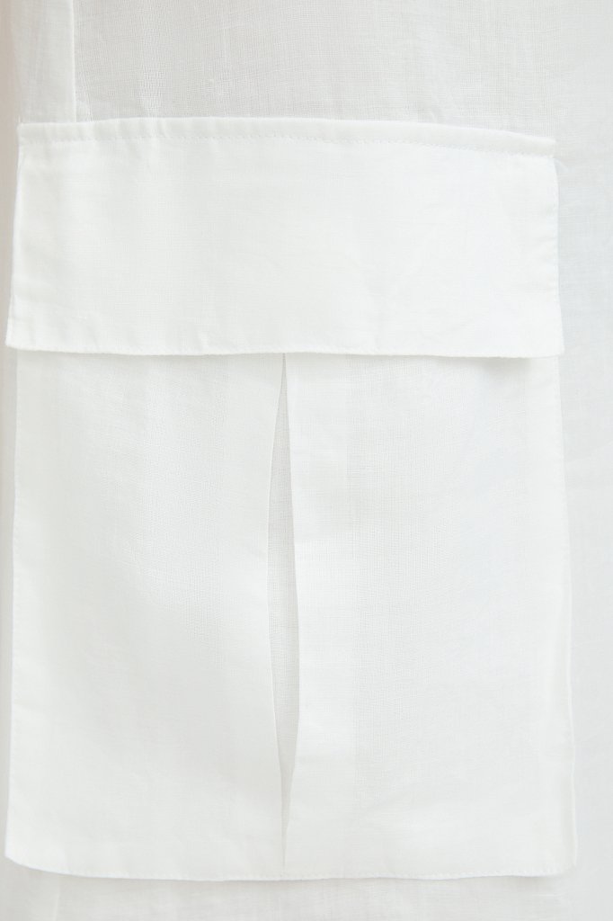 Платье прямого кроя из натуральной ткани рами, Модель S21-110115, Фото №5