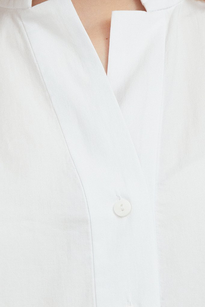 Хлопковая блузка с коротким рукавом, Модель S21-11083, Фото №5