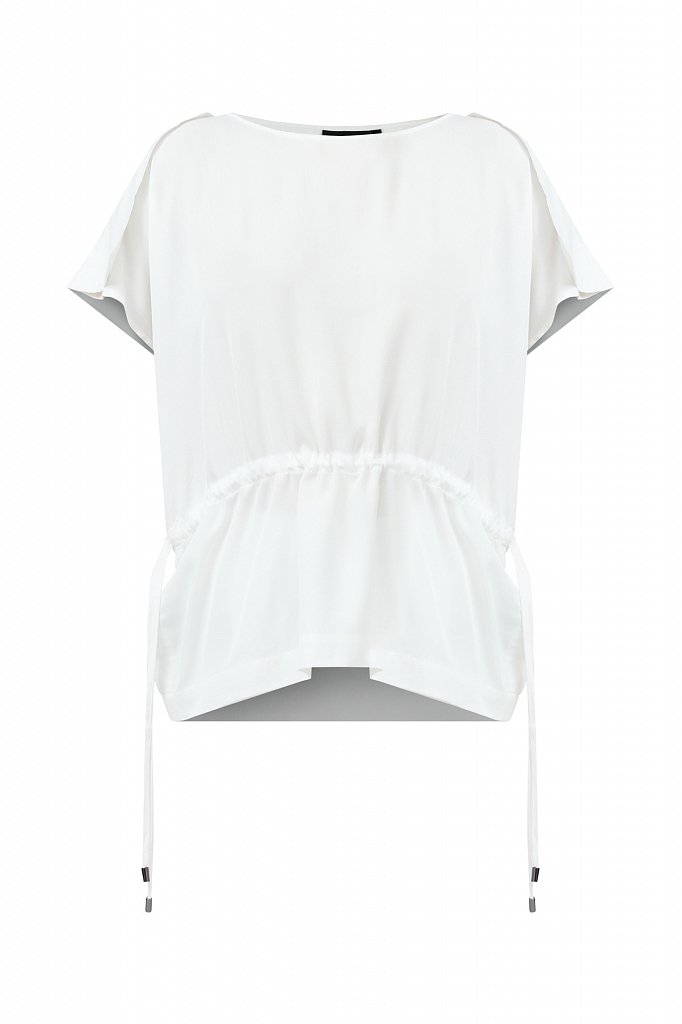 Однотонная блузка на кулиске, Модель S21-12024, Фото №7