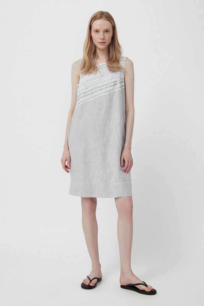 Платье из льна и хлопка, Модель S21-14036, Фото №2