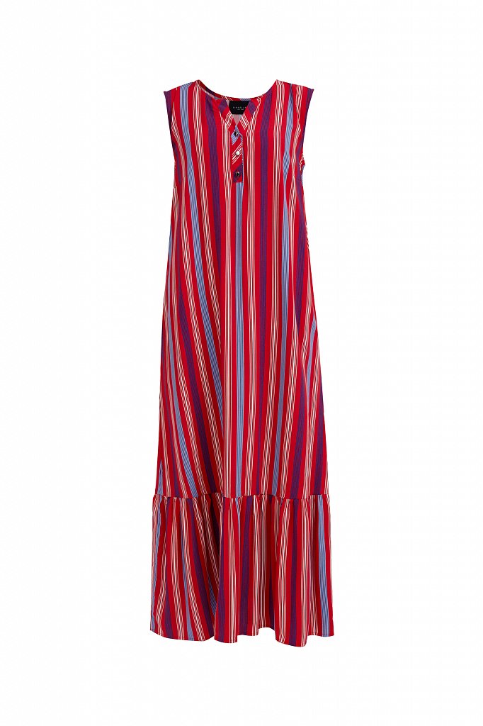 Полосатое платье с воланами, Модель S21-14079, Фото №7