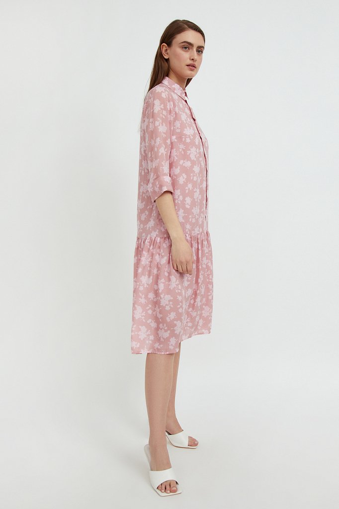 Свободное платье с цветочным принтом, Модель S21-12096, Фото №3