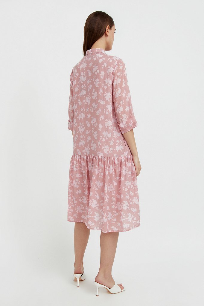 Свободное платье с цветочным принтом, Модель S21-12096, Фото №4