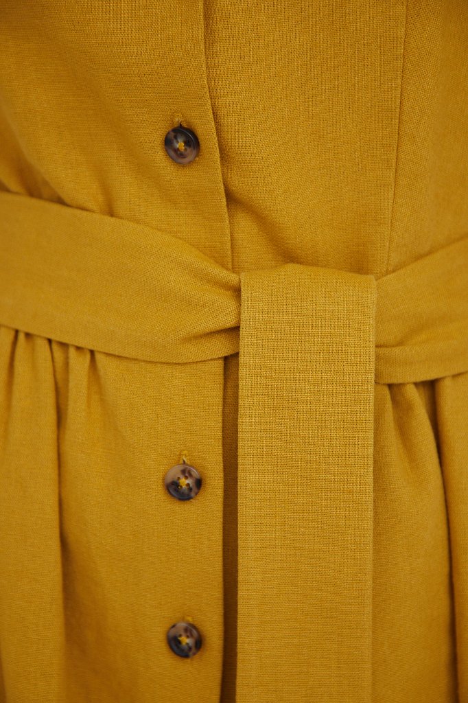 Платье-миди изо льна и хлопка, Модель S21-11012, Фото №5
