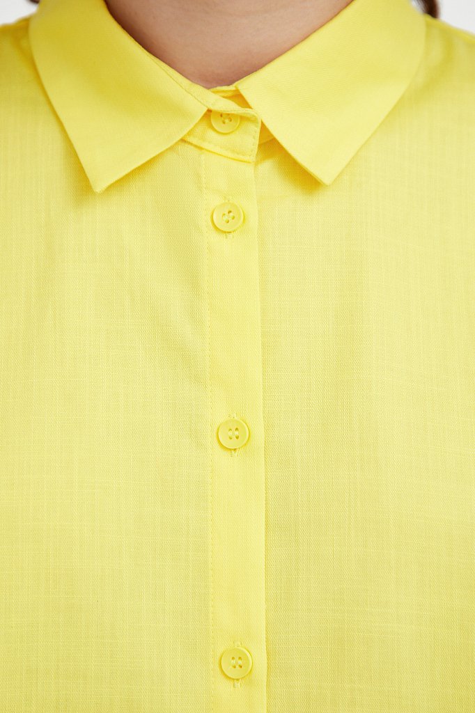 Хлопковая рубашка с короткими рукавами, Модель S21-11005, Фото №5