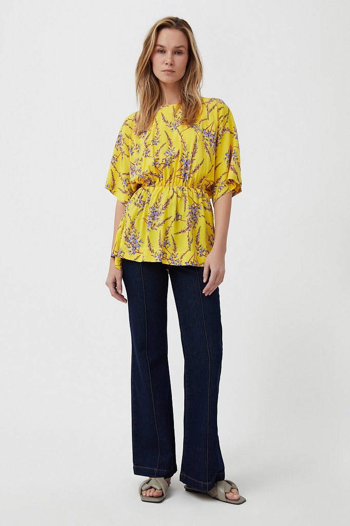 Блуза с цветочным принтом, Модель S21-11067, Фото №1