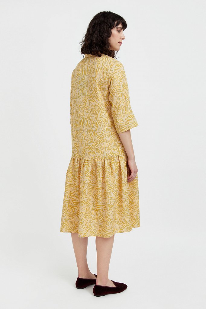 Платье-миди с растительным узором, Модель S21-14077, Фото №4