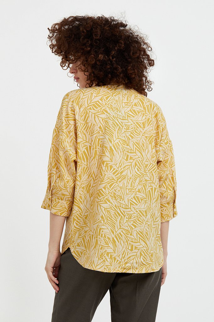 Рубашка с растительным орнаментом, Модель S21-14081, Фото №5