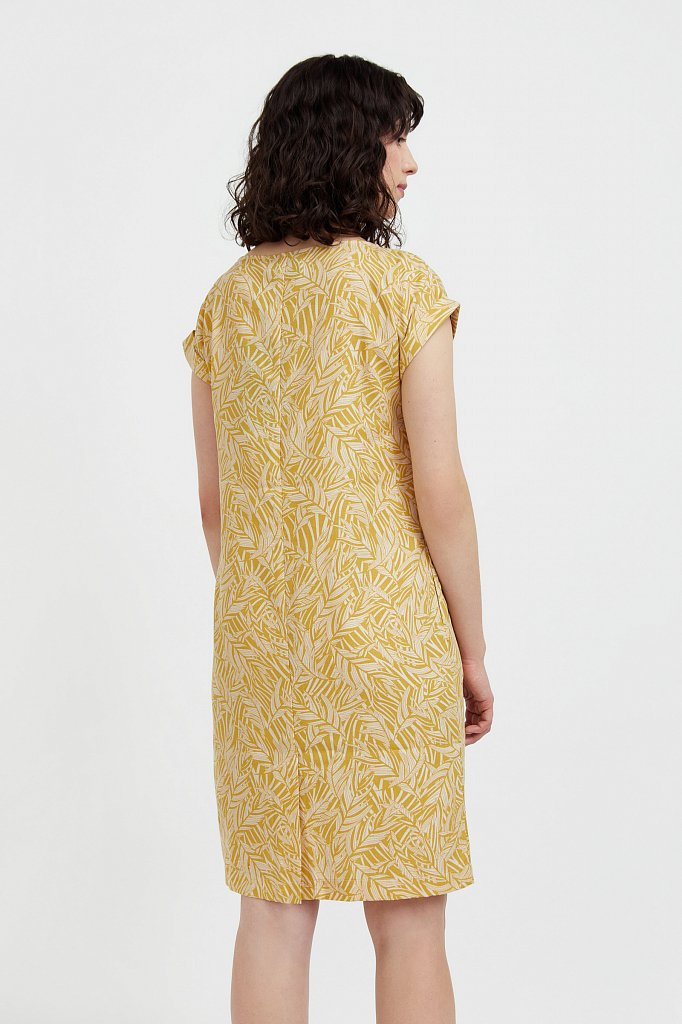 Прямое платье с растительным узором, Модель S21-14086, Фото №4