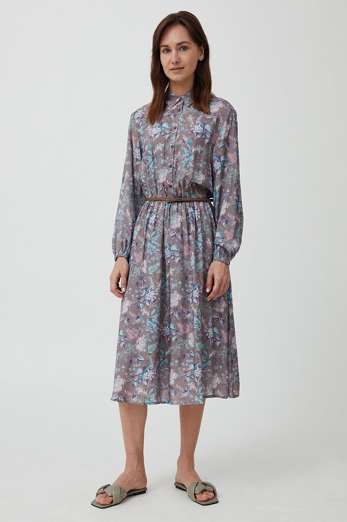 Платье миди с цветочным принтом, Модель S21-12014, Фото №2