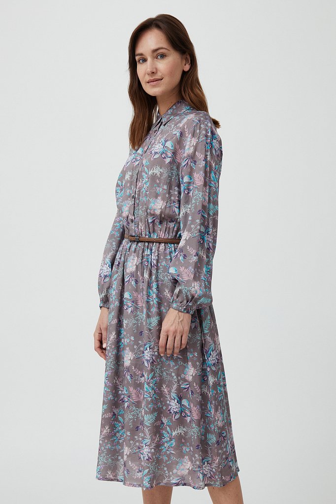 Платье миди с цветочным принтом, Модель S21-12014, Фото №3