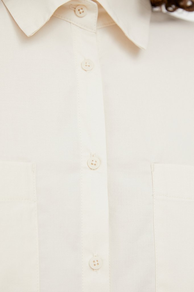 Хлопковая рубашка оверсайз, Модель S21-11051, Фото №5