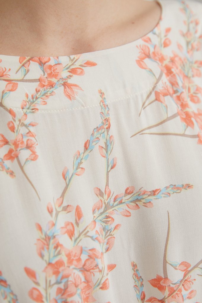 Блуза с цветочным принтом, Модель S21-11067, Фото №5