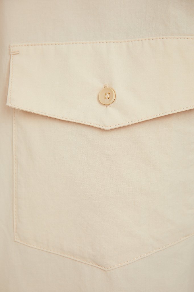 Хлопковая рубашка с короткими рукавами, Модель S21-11082, Фото №5