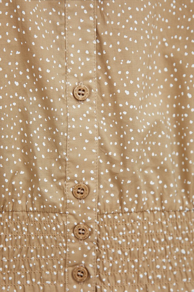 Хлопковая блузка с пестрым принтом, Модель S21-12042, Фото №5