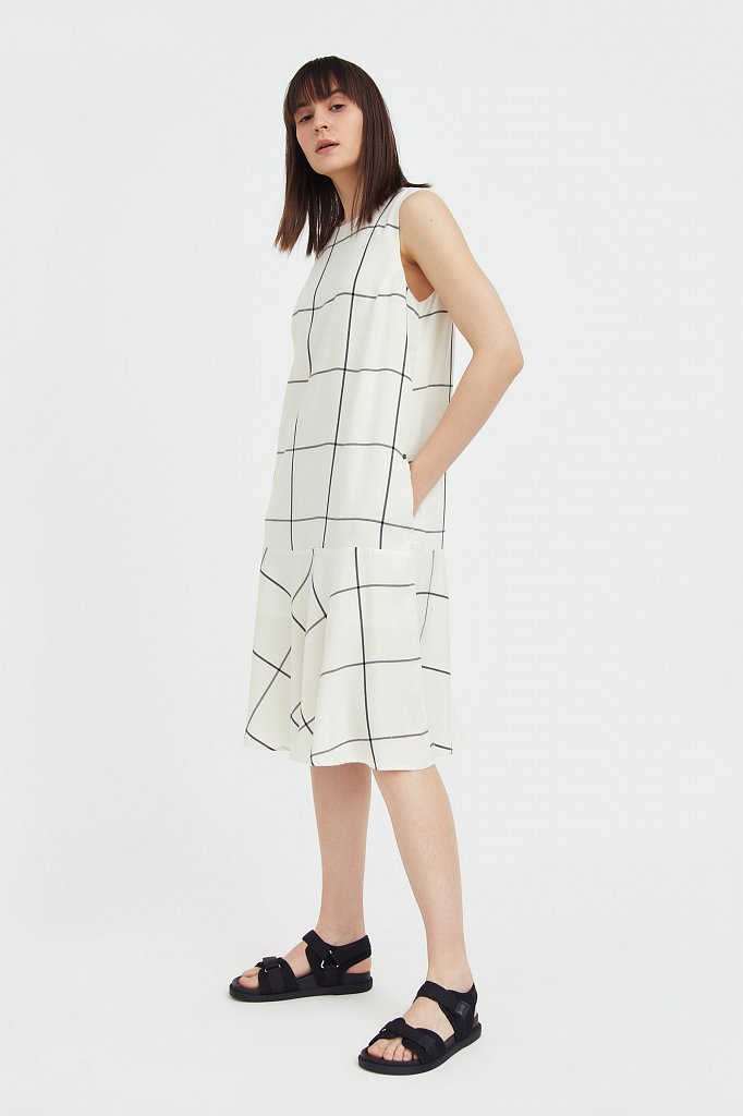 Платье с геометричным принтом, Модель S21-14049, Фото №3