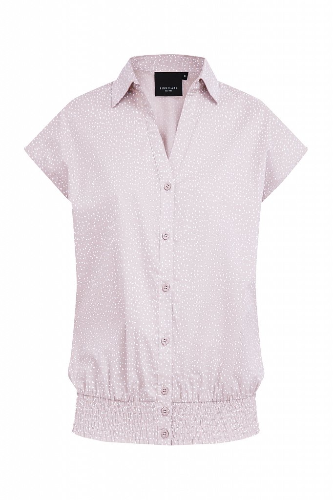 Хлопковая блузка с пестрым принтом, Модель S21-12042, Фото №7