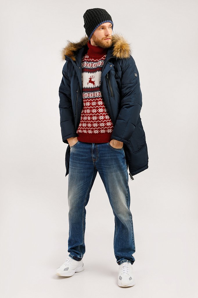 Пальто мужское, Модель W19-22003, Фото №2