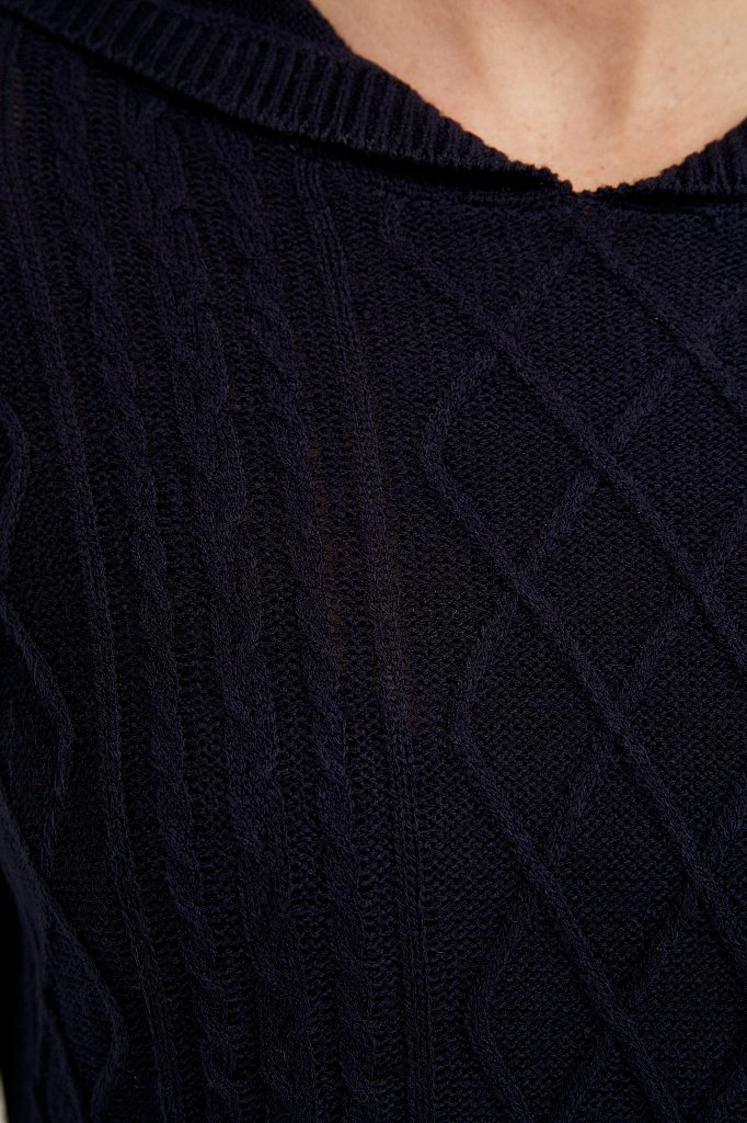 Трикотажное женское Платье с капюшоном, Модель W20-32101, Фото №3