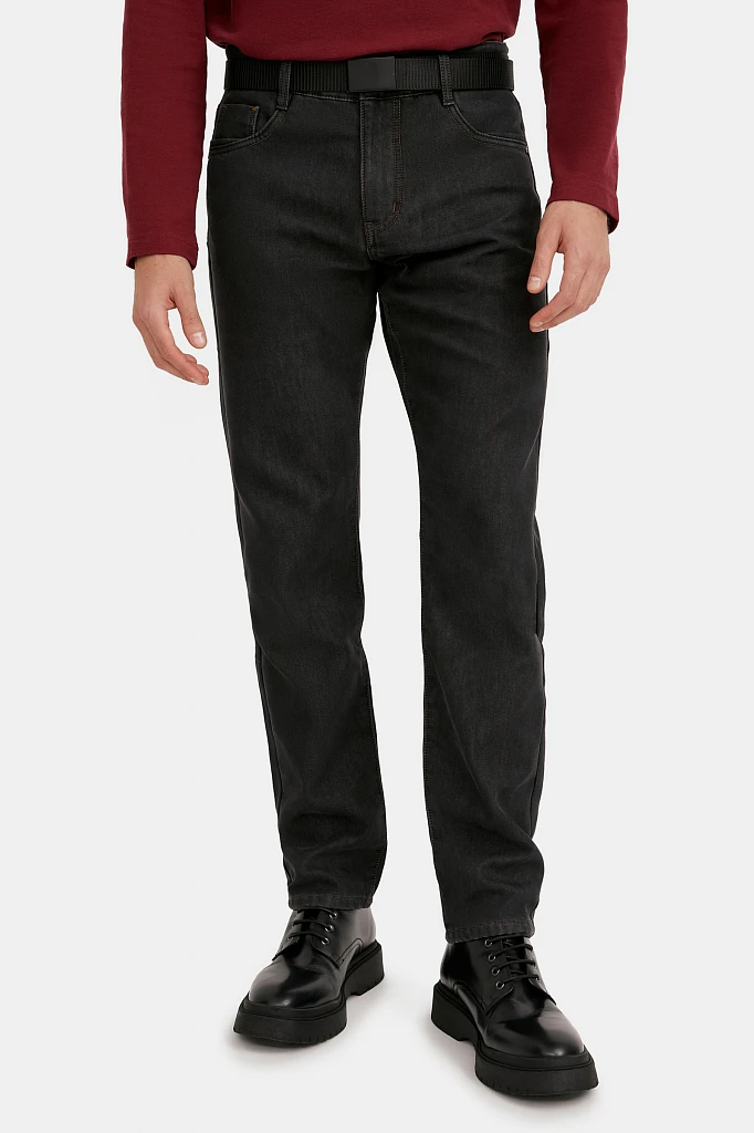 Утепленные  джинсы мужские straight fit, Модель W20-25000, Фото №2