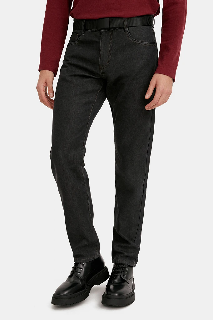 Утепленные  джинсы мужские straight fit, Модель W20-25000, Фото №3