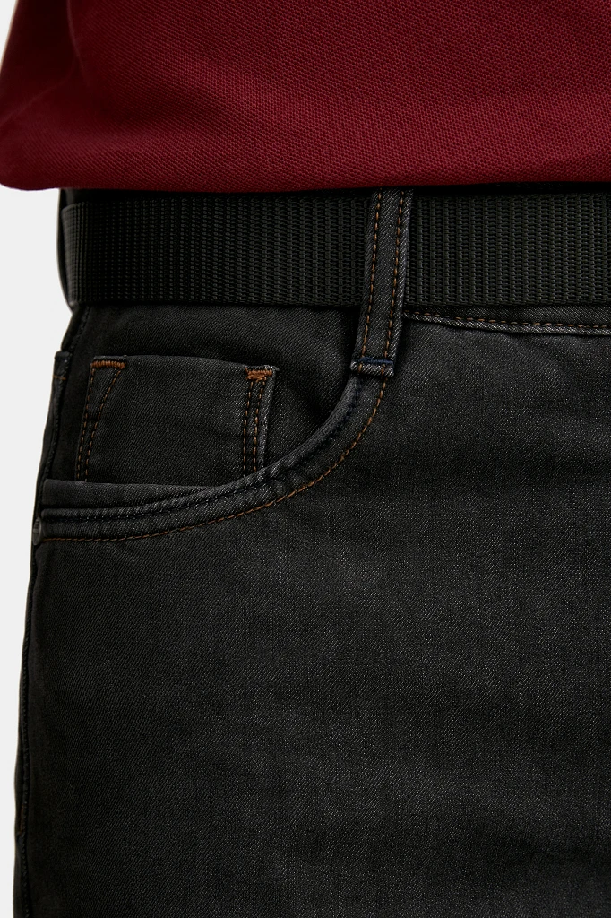 Утепленные  джинсы мужские straight fit, Модель W20-25000, Фото №6