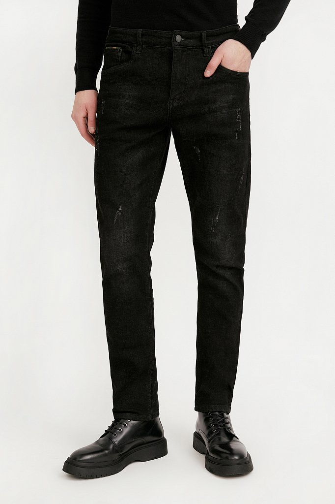 Утепленные  джинсы мужские slim fit, Модель W20-25003, Фото №2