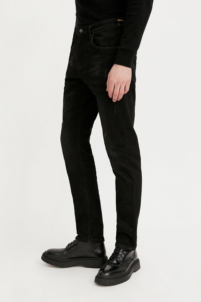 Утепленные  джинсы мужские slim fit, Модель W20-25003, Фото №3