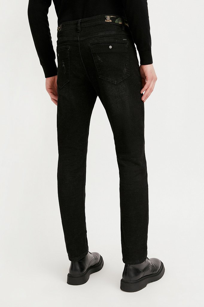 Утепленные  джинсы мужские slim fit, Модель W20-25003, Фото №4