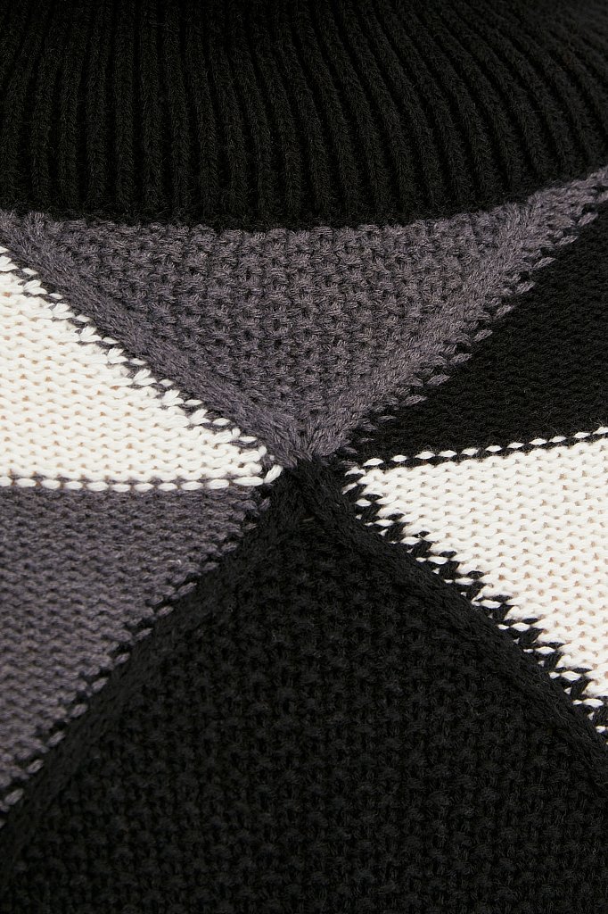 Трикотажный женский свитер прямого кроя с шерстью, Модель W20-32113, Фото №6
