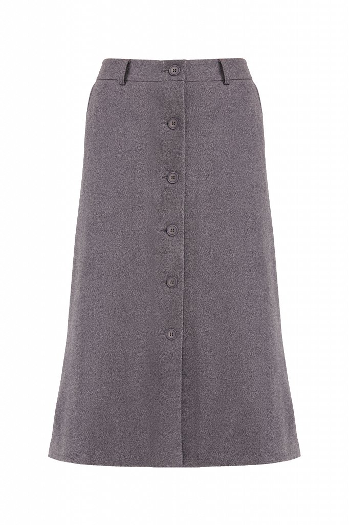 Юбка женская из смесовой ткани с шерстью, Модель W20-11047, Фото №6