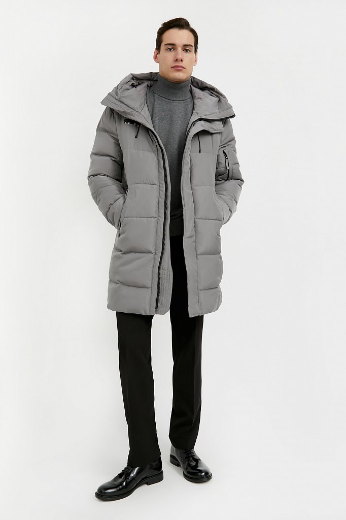 Удлиненное мужское пальто, Модель W20-61001, Фото №2