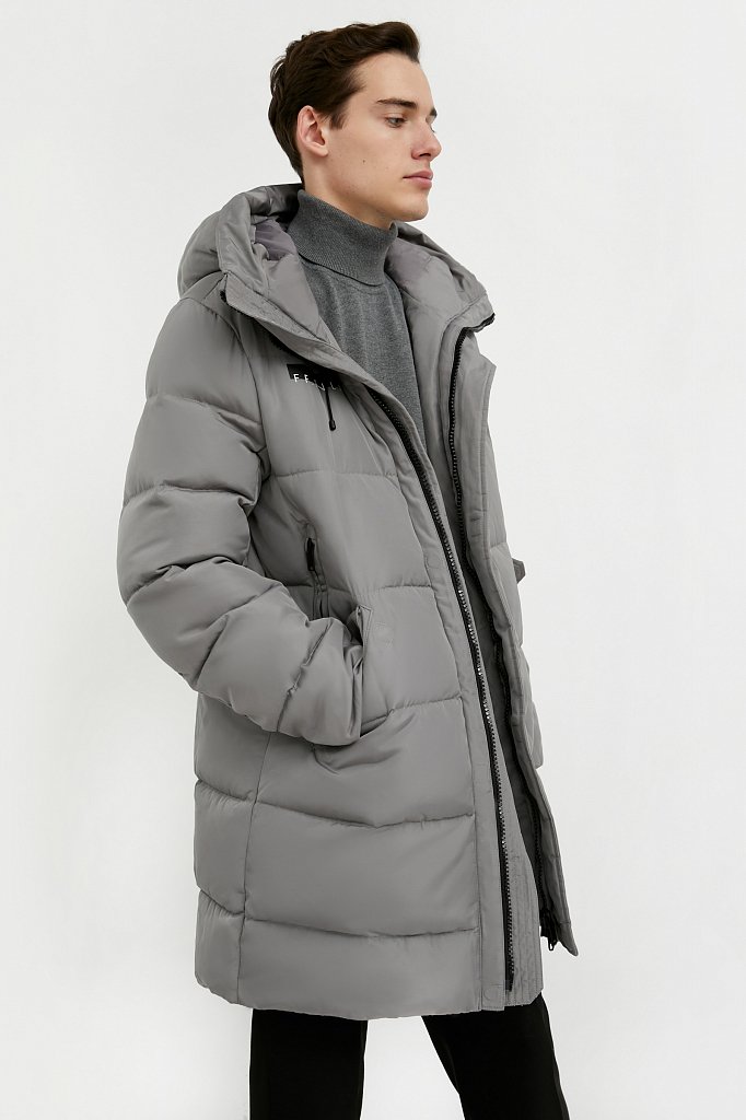Удлиненное мужское пальто, Модель W20-61001, Фото №3