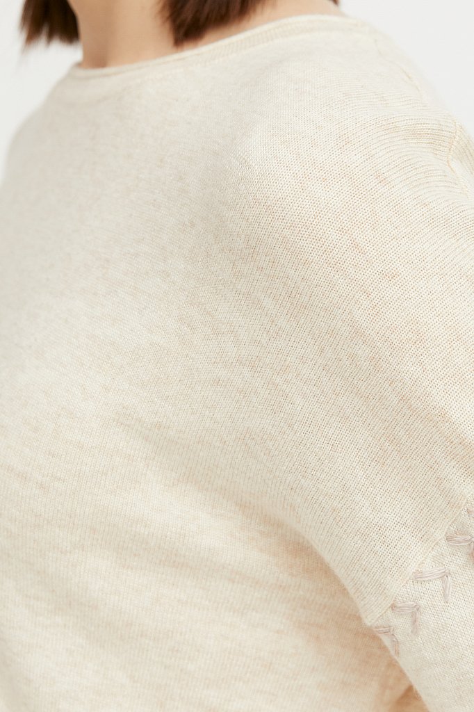 Джемпер женский свободного кроя с кашемиром, Модель W20-11114, Фото №8